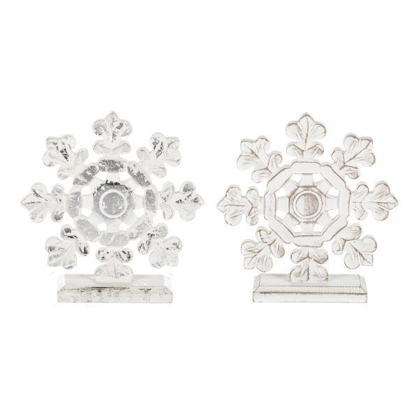 Carved Snowflake Figurines