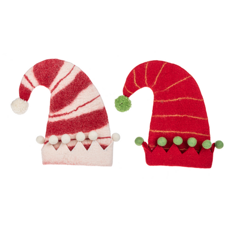 Wool Holiday Elf Hats