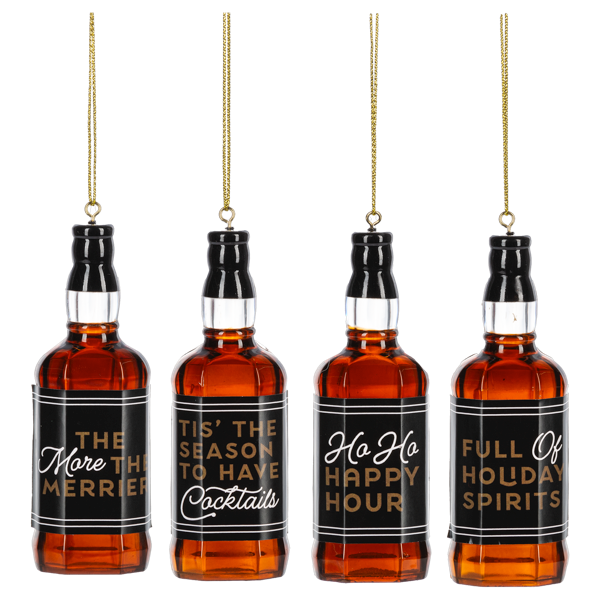 Holiday Liquor Bottle Ornaments