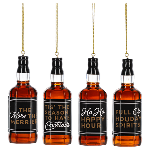 Holiday Liquor Bottle Ornaments