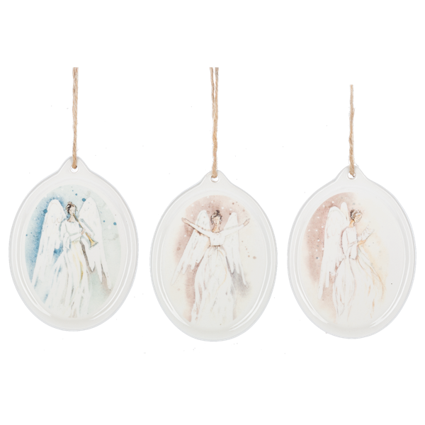 Watercolor Angel Disk Ornaments