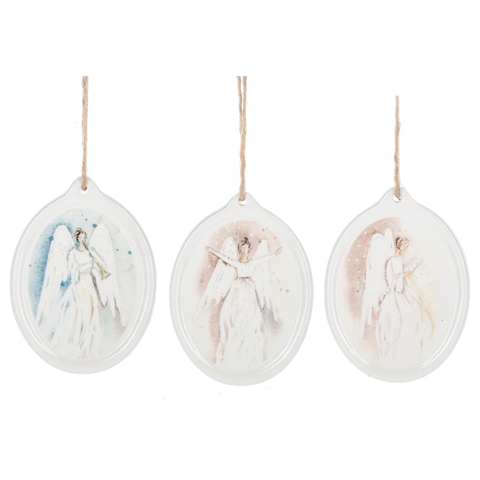 Watercolor Angel Disk Ornaments