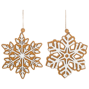 Gingerbread Snowflake Ornaments