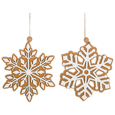 Gingerbread Snowflake Ornaments