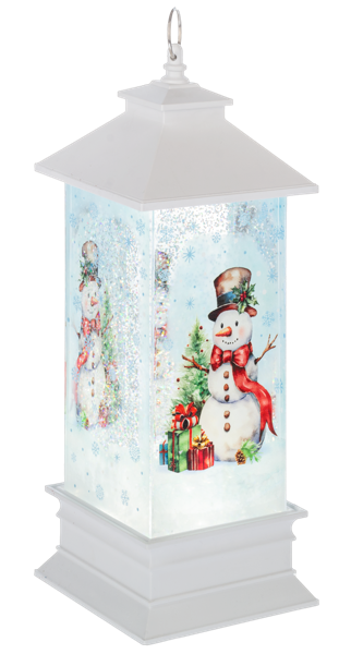LED Light Up Shimmer Snowman Lantern