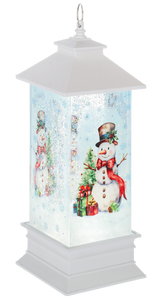 LED Light Up Shimmer Snowman Lantern