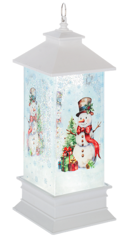 LED Light Up Shimmer Snowman Lantern