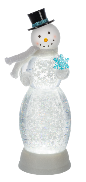 LED Light Up Shimmer Snowman Figurine