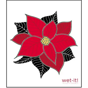 Wet It Blooming Poinsettia Swedish Cloth
