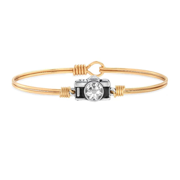 Luca and Danni Camera Bangle Bracelet in Black