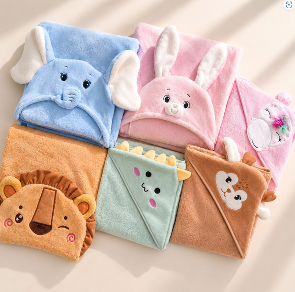 Hooded Animal Baby Towel