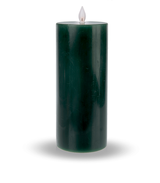 Winter Green Wax LED Pillar Candle(Large)