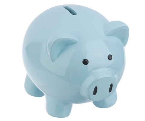 Blue Piggy Money Bank