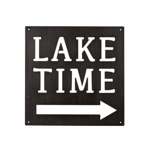 Laser Cut Lake Text Wall Decor