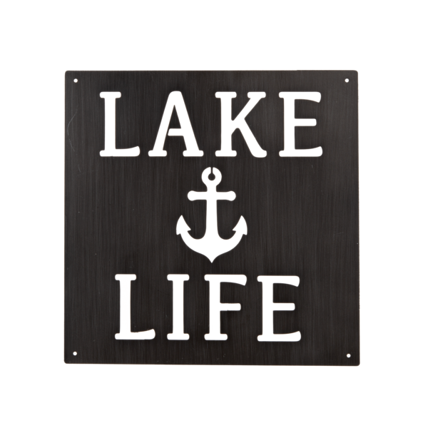 Laser Cut Lake Text Wall Decor