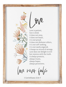 Love is Patient, Love is Kind Wall Decor