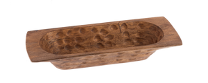 Walnut Finish Dough Bowl with Handles