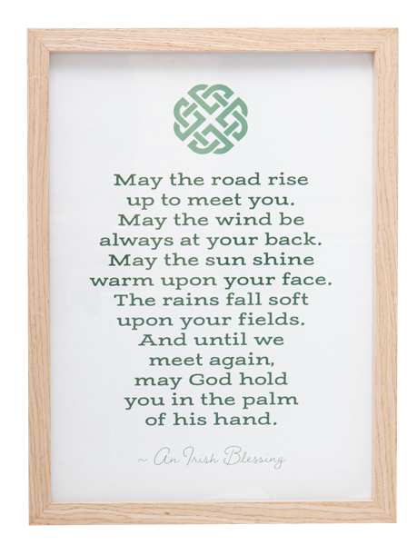 Framed Irish Blessing Wall Decor