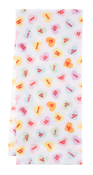 Candy Heart Tea Towel