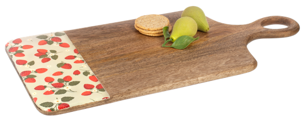 Strawberry Pattern Cutting Board with Handle