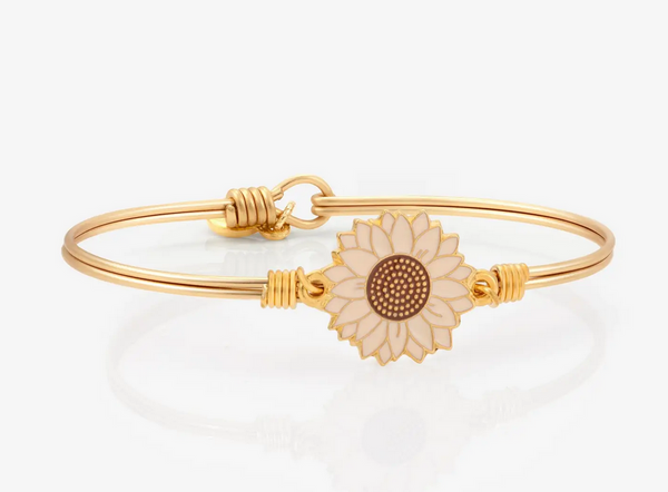 Luca + Danni Golden Cream Sunflower Bangle Bracelet