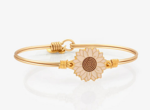 Luca + Danni Golden Cream Sunflower Bangle Bracelet