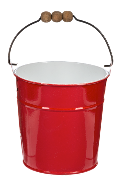 Mini Bucket Planter with Beaded Handle