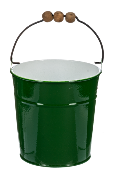 Mini Bucket Planter with Beaded Handle