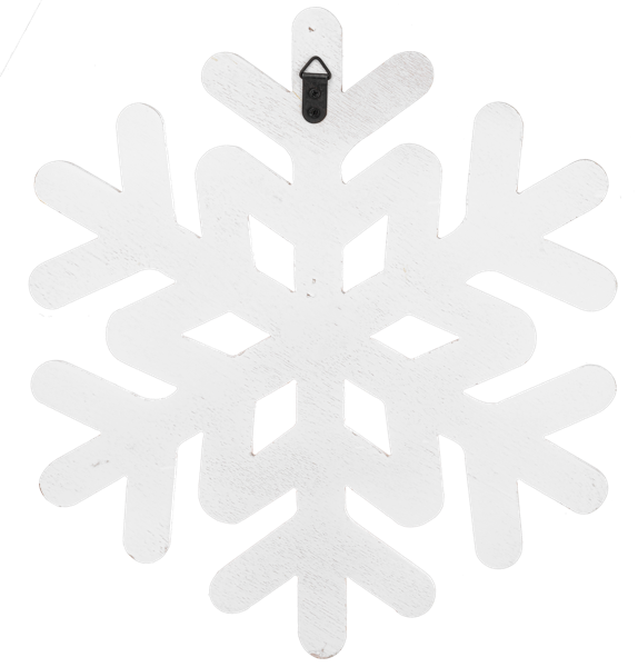 White & Gold Beaded Accent Snowflake Wall Decor