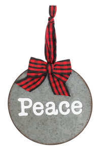 Round Embossed Text Ornament