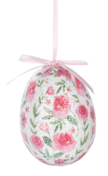Watercolor Blooms Egg Ornaments