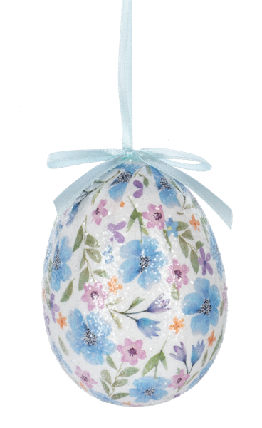 Watercolor Blooms Egg Ornaments