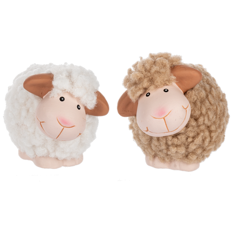 Round Fluffy Sheep Figurines