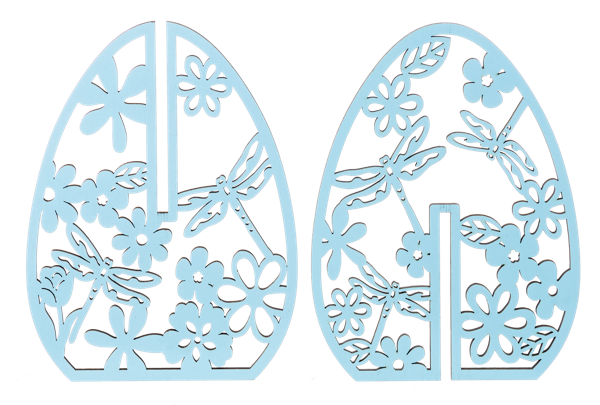 Laser Cut Egg Figurines