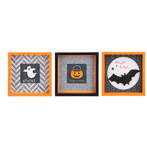 Halloween Decor Desk Plaques