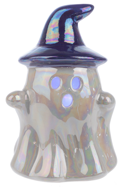 Iridescent Light Up Ghost Figurines