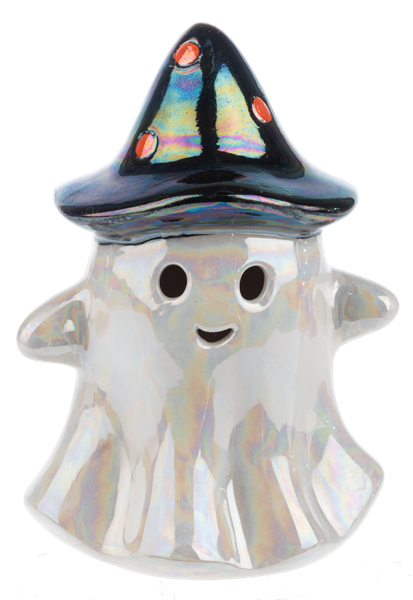 Iridescent Light Up Ghost Figurines