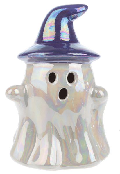 Iridescent Light Up Ghost Figurines