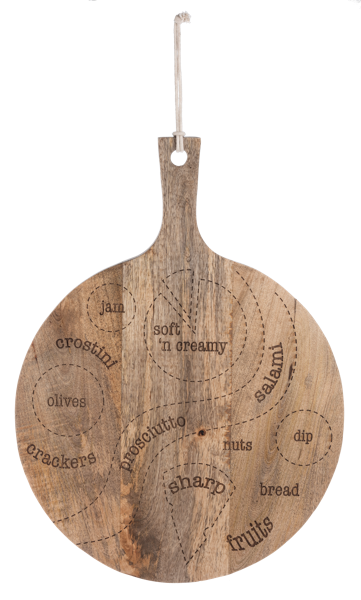 Charcuterie Map Set with Board, Cheese Knife and Towel