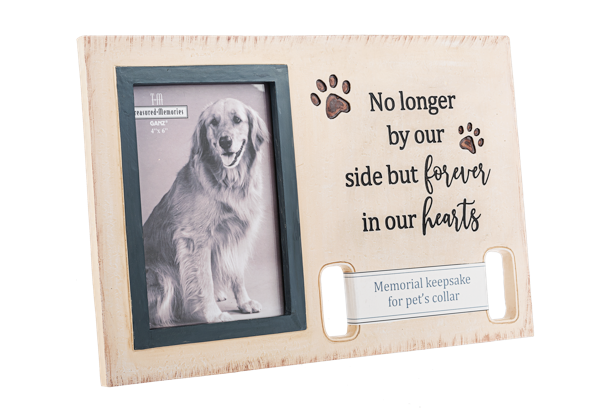 Memorial Pet Collar Frame - No longer by our side but forever in our hearts