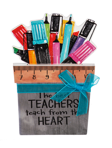 Teacher Hidden Message 2 pc Gift Card Holders