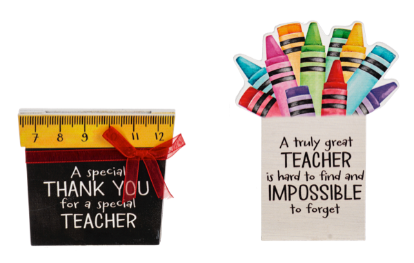 Teacher Hidden Message 2 pc Gift Card Holders