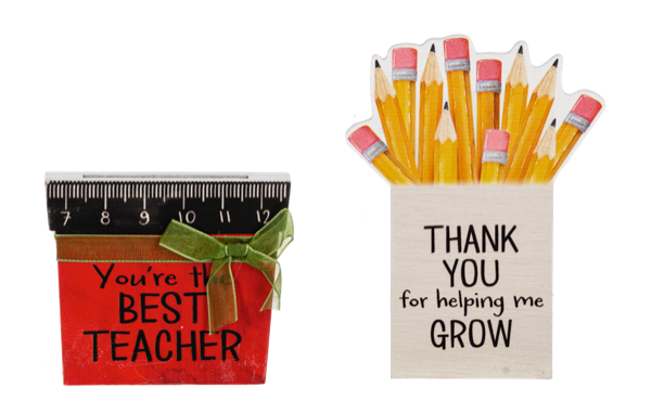 Teacher Hidden Message 2 pc Gift Card Holders