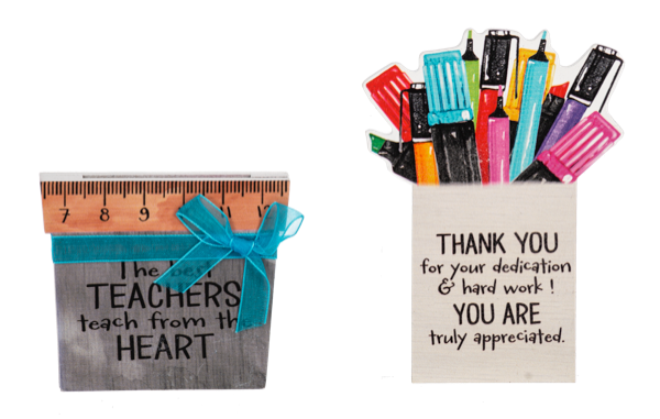 Teacher Hidden Message 2 pc Gift Card Holders