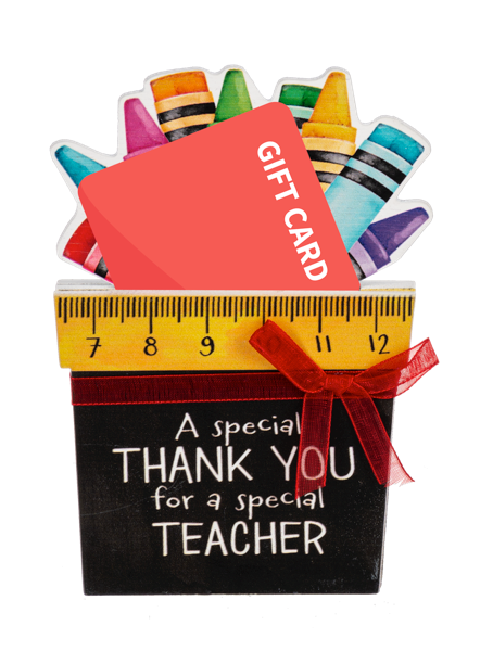 Teacher Hidden Message 2 pc Gift Card Holders
