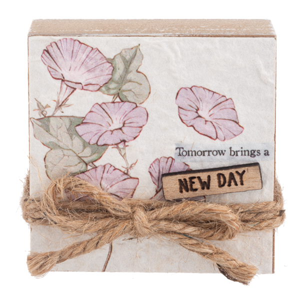 Floral Paper Block Talk with Jute Rope