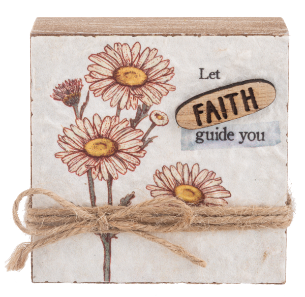 Floral Paper Block Talk with Jute Rope