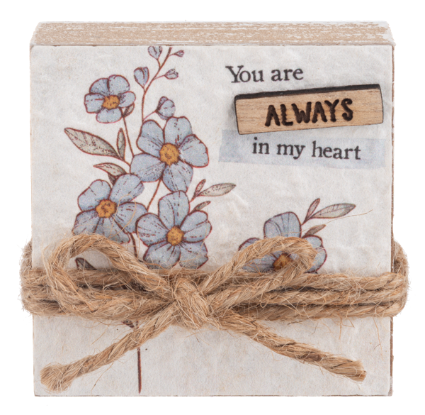 Floral Paper Block Talk with Jute Rope