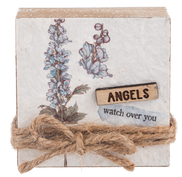 Floral Paper Block Talk with Jute Rope