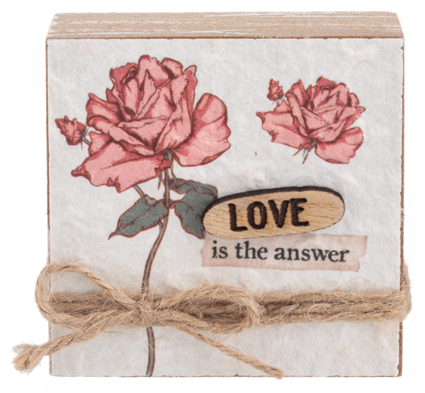 Floral Paper Block Talk with Jute Rope
